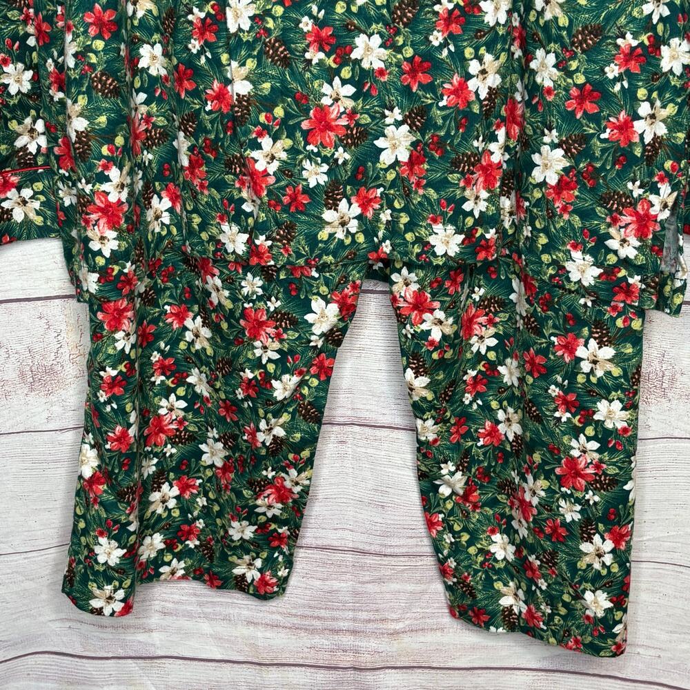 Charter Club Printed Cotton Flannel Holiday Christmas Pajama Set New Size Large - Picture 15 of 15